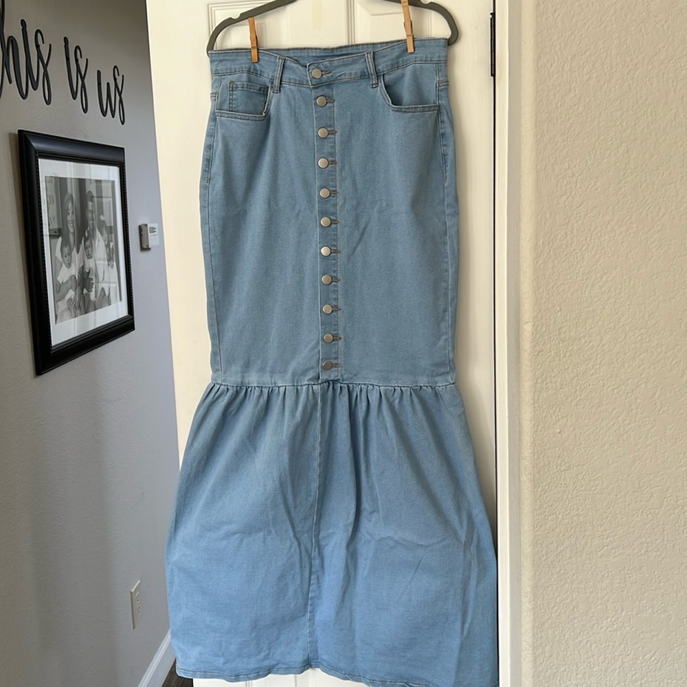 ❤️SHEIN - Denim Mermaid Skirt - Size XL